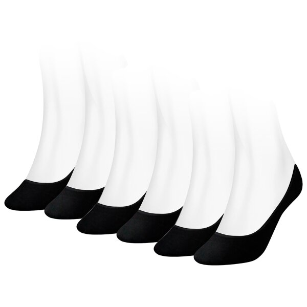 TOMMY HILFIGER ladies socks, 6-pack - socks,TH, cotton, 35-42, plain Black 39-42