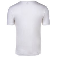 camel active Mens T-Shirt, 2-pack - Basic, V-Neck, Cotton Stretch, Unicolored White XL (X-Large)