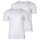 camel active Mens T-Shirt, 2-pack - Basic, V-Neck, Cotton Stretch, Unicolored White XL (X-Large)