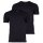 camel active Herren T-Shirt, 2er Pack - Basic, Rundhals-Ausschnitt, Cotton Stretch, einfarbig