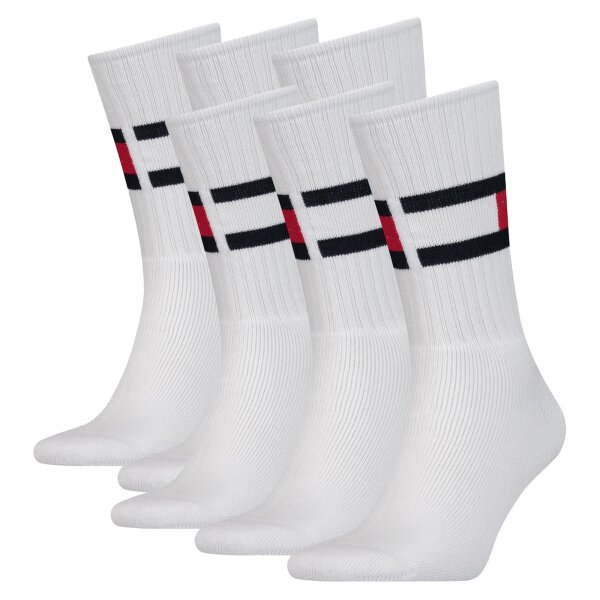 TOMMY HILFIGER Mens Socks, 6-Pack - Mens Sock Flag, ECOM White 35-38 (3-5 UK)