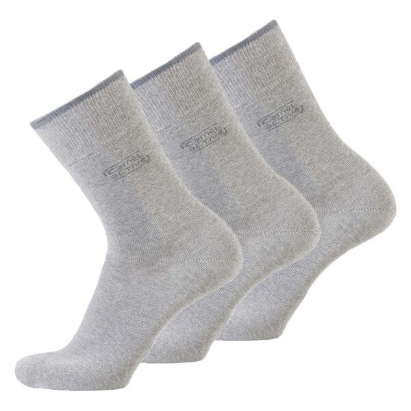 camel active Mens Socks, 3-pack - Basic Socks, Organic Cotton Mottled Grey 39-42