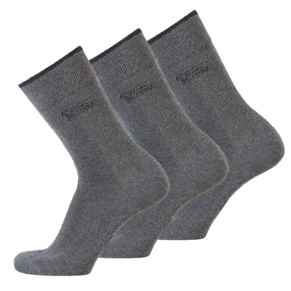 camel active Herren Socken, 3er Pack - Basic Socken, Bio-Baumwolle Anthrazit 43-46