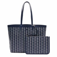 LACOSTE Damen Handtasche - Zely Monogram Tote With Matching Pouch, 30x35x14cm (HxBxT)