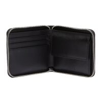 LACOSTE mens wallet - The Blend Compact Zipped Billfold, 9,5x11x2cm (HxWxD) Black