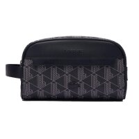 LACOSTE Mens Toiletry Bag - The Blend Monogram Toiletry Bag, 14x22x11cm (HxWxD) Black