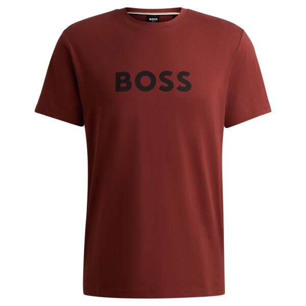BOSS Herren T-Shirt - T-Shirt RN, Rundhals, Kurzarm, Logoprint, Baumwolle