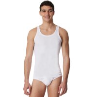 SCHIESSER Herren Unterhemd 2er Pack - ärmellos, Cotton Essentials, Feinripp Weiß M