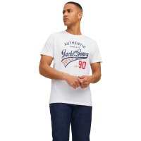 JACK&JONES Herren T-Shirt, 6er Pack - JJETHAN TEE CREW NECK, Vintage Logo, Baumwolle Weiß/Marineblau/Schwarz S