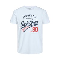 JACK&JONES Mens T-Shirt, 6 Pack - JJETHAN TEE CREW NECK, Vintage Logo, Cotton White/Navy/Black S (Small)
