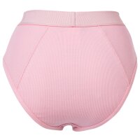 VERSACE womens briefs Highleg RIB - high logo waistband, ribbed knit, cotton stretch Light Pink L (Large)