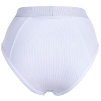 VERSACE womens briefs Highleg RIB - high logo waistband, ribbed knit, cotton stretch White L (Large)