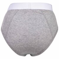 VERSACE womens briefs Highleg RIB - high logo waistband, ribbed knit, cotton stretch Grey XL (X-Large)