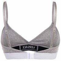 VERSACE womens briefs Highleg RIB - high logo waistband, ribbed knit, cotton stretch Grey M (Medium)