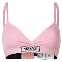 VERSACE Damen Bustier RIB - Triangel-Bralette, Rippstrick, Baumwoll-Stretch Rosa L