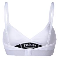 VERSACE Damen Bustier RIB - Triangel-Bralette, Rippstrick, Baumwoll-Stretch Weiß 2XL