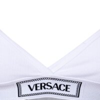 VERSACE Damen Bustier RIB - Triangel-Bralette, Rippstrick, Baumwoll-Stretch Weiß 2XL
