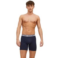 JACK&JONES mens boxer shorts, 6-pack - JACSOLID, stretch cotton, solid colour Grey/White/Navy S (Small)