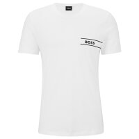 BOSS Herren T-Shirt - RN 24, Kurzarm, Rundhals, Baumwolle, Logo Print, uni