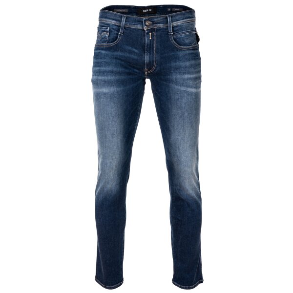 REPLAY Mens Jeans - Hyperflex Stretch ANBASS, Stretch Denim, Length 32, Slim Fit