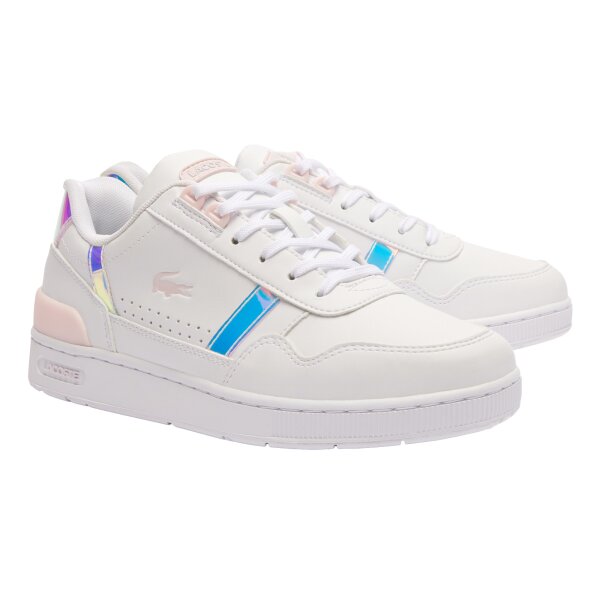 LACOSTE kids sneakers - junior sneakers T-CLIP NEOCHROMATIC, trainers White EUR 39 (UK 5.5)