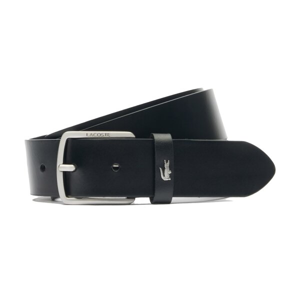 LACOSTE mens belt - Plant Tanned Smooth Leather Belt, 35 mm, leather