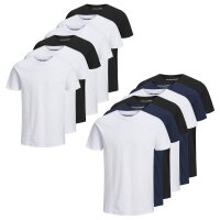 Jack & Jones Mens T-Shirt, 6-Pack - JJEORGANIC BASIC TEE O-NECK, short sleeve, organic cotton