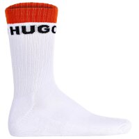 HUGO Herren Socken, 5er Pack - QS RAINBOW CC, kurz, gerippt, Logo, One Size, uni Weiß 40-46
