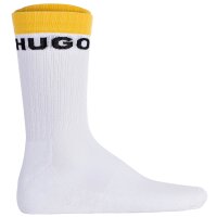 HUGO Herren Socken, 5er Pack - QS RAINBOW CC, kurz, gerippt, Logo, One Size, uni Weiß 40-46