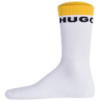 HUGO Herren Socken, 5er Pack - QS RAINBOW CC, kurz, gerippt, Logo, One Size, uni Weiß 40-46