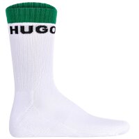 HUGO Herren Socken, 5er Pack - QS RAINBOW CC, kurz, gerippt, Logo, One Size, uni Weiß 40-46