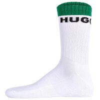 HUGO Herren Socken, 5er Pack - QS RAINBOW CC, kurz, gerippt, Logo, One Size, uni Weiß 40-46