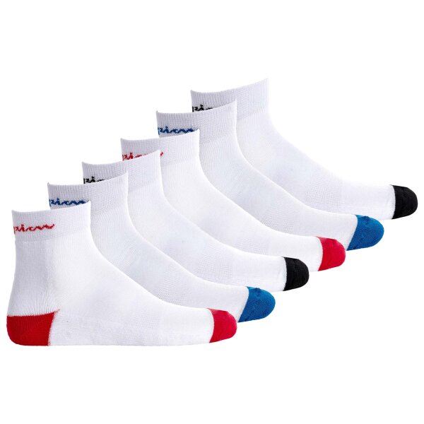 Champion Unisex Socks, 6 Pair - Crew Socks, Logo, Stripes White EU 43-46 (UK 9-11)