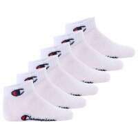 Champion Kinder Socken, 6er Pack - Quarter, Logo, einfarbig
