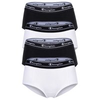 Champion Damen Hipster 4er Pack - Pants, Logo-Bund, einfarbig