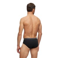 BOSS Mens Briefs, 3-pack - Hip Briefs 3P Bold, Cotton Stretch, Logo Black M (Medium)