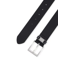 BOSS Mens Belt - Connio, Genuine leather, Pin Buckle, Brushed Metal Black 90 cm