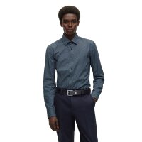 BOSS Mens Belt - Connio, Genuine leather, Pin Buckle, Brushed Metal Black 90 cm