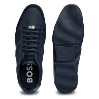 BOSS mens sneaker - Saturn Lowp, trainers, leisure, material mix with genuine leather Dark Blue EUR 41 (UK 7)