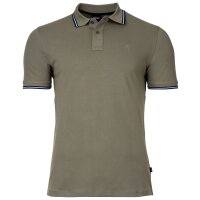 JOOP! Mens Polo Shirt - Pavlos, Polo Collar, Half-Sleeve, Stretch Cotton, Stripe Details Green 3XL (XXX-Large)