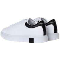 A|X ARMANI EXCHANGE Herren Sneaker - Schnür-Schuh, Turnschuh Low, Logo, Leder Weiß/Schwarz EU 45