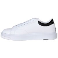 A|X ARMANI EXCHANGE mens sneaker - lace-up shoe, low trainers, logo, leather White/Black EU 45 (UK 11)