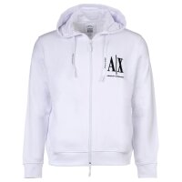 A|X ARMANI EXCHANGE Mens jacket - Sweat jacket, hood, cotton, single-coloured White M (Medium)