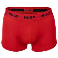 HUGO Mens Boxer Shorts, 3-pack - Trunks Triplet Pack, Logo, Cotton Stretch Black/White/Red 2XL (XX-Large)