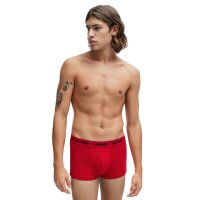 HUGO Mens Boxer Shorts, 3-pack - Trunks Triplet Pack, Logo, Cotton Stretch Black/White/Red 2XL (XX-Large)
