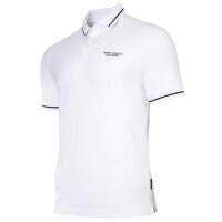 A|X ARMANI EXCHANGE mens polo shirt - T-shirt, single-coloured, cotton White M (Medium)