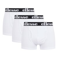 ellesse Herren Boxer Shorts HALI, 3er Pack - Fashion Trunks, Logo, Cotton Stretch Weiß S