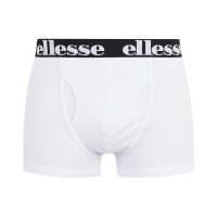 ellesse Herren Boxer Shorts HALI, 3er Pack - Fashion Trunks, Logo, Cotton Stretch Weiß S