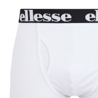 ellesse Herren Boxer Shorts HALI, 3er Pack - Fashion Trunks, Logo, Cotton Stretch Weiß S