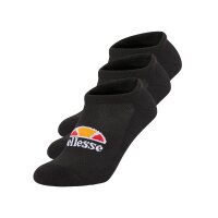 ellesse Unisex Sneaker Socks, 3 Pair - Rebi, Trainer Liner, Sport, Logo Black 37-42,5 (UK 4-8)